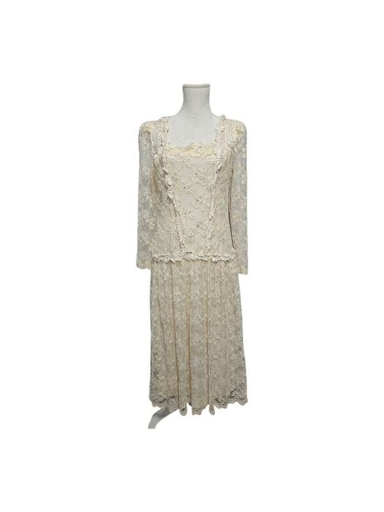 Unbranded Dresses & Skirts - Vintage Victorian Wedding Dress READ Floral Lace Theater Cottage Bohemian